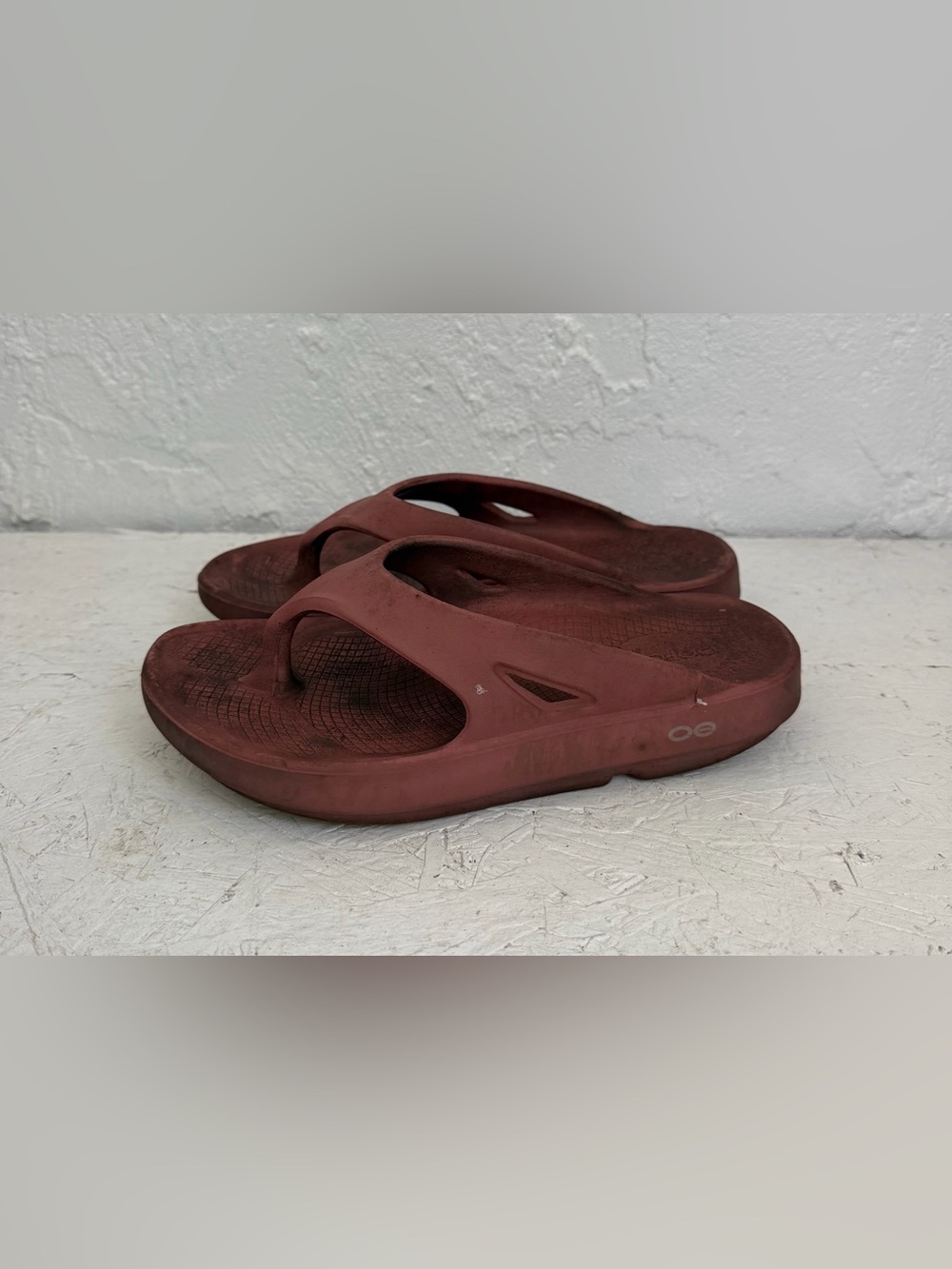 Oofos Sandals Womens 7 Thong Spiced Chai Comfort Slip On Recovery Walking